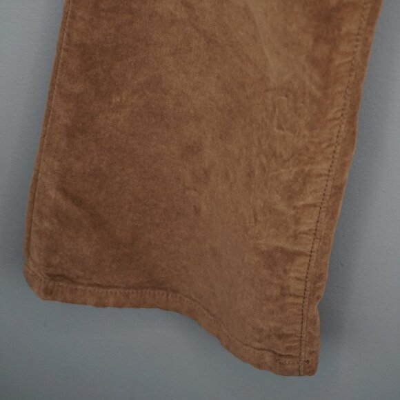 New Free People in My Feelings Velvet Crop Slim Flare Pants in Chocolate sz S - Picture 8 of 16